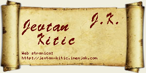 Jevtan Kitić vizit kartica